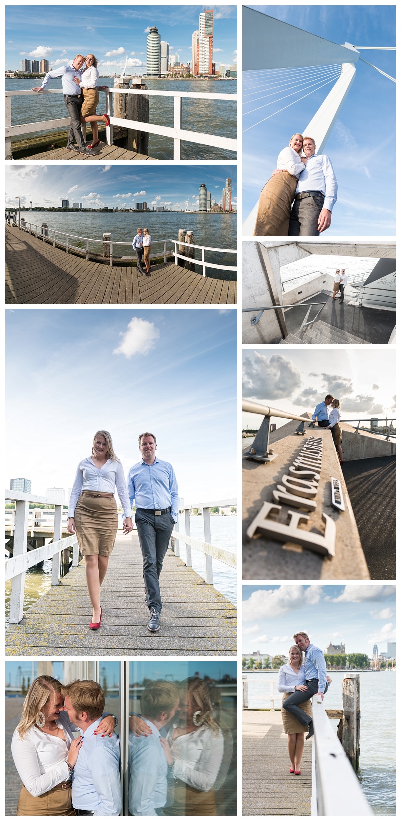 Haven Rotterdam - Preweddingshoot Leonie en Willem