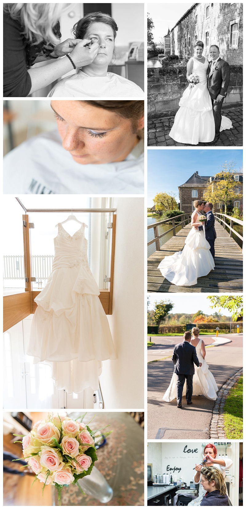 Trouwfoto's Inez en Robert in Kasteel Wijnandsrade