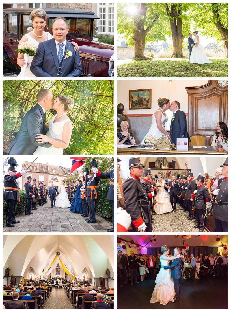 Trouwfoto's Inez en Robert in Kasteel Wijnandsrade